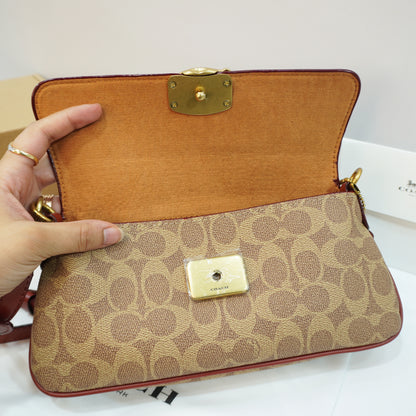 CH0070 - Sling/Shoulder/Clutch - Signature Tan Colour Ultra Premium Quality