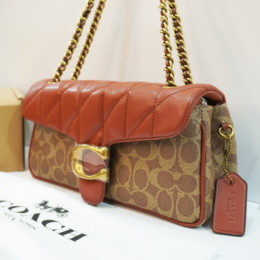 CH565 C label (26) quilted - Shoulder/Sling - Signature Tan colour Ultra Premium Quality