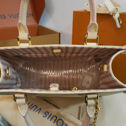 LV515 - Satchel/Sling/Medium size tote - Cream snd Blush Pink