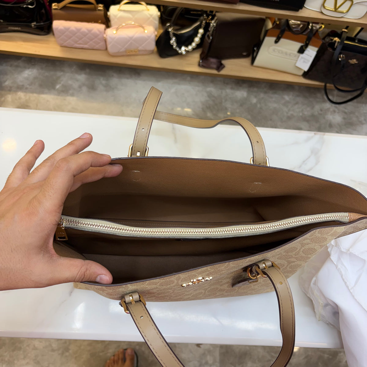 Coch Mollie Large Size Tote Bag - Milk Tea