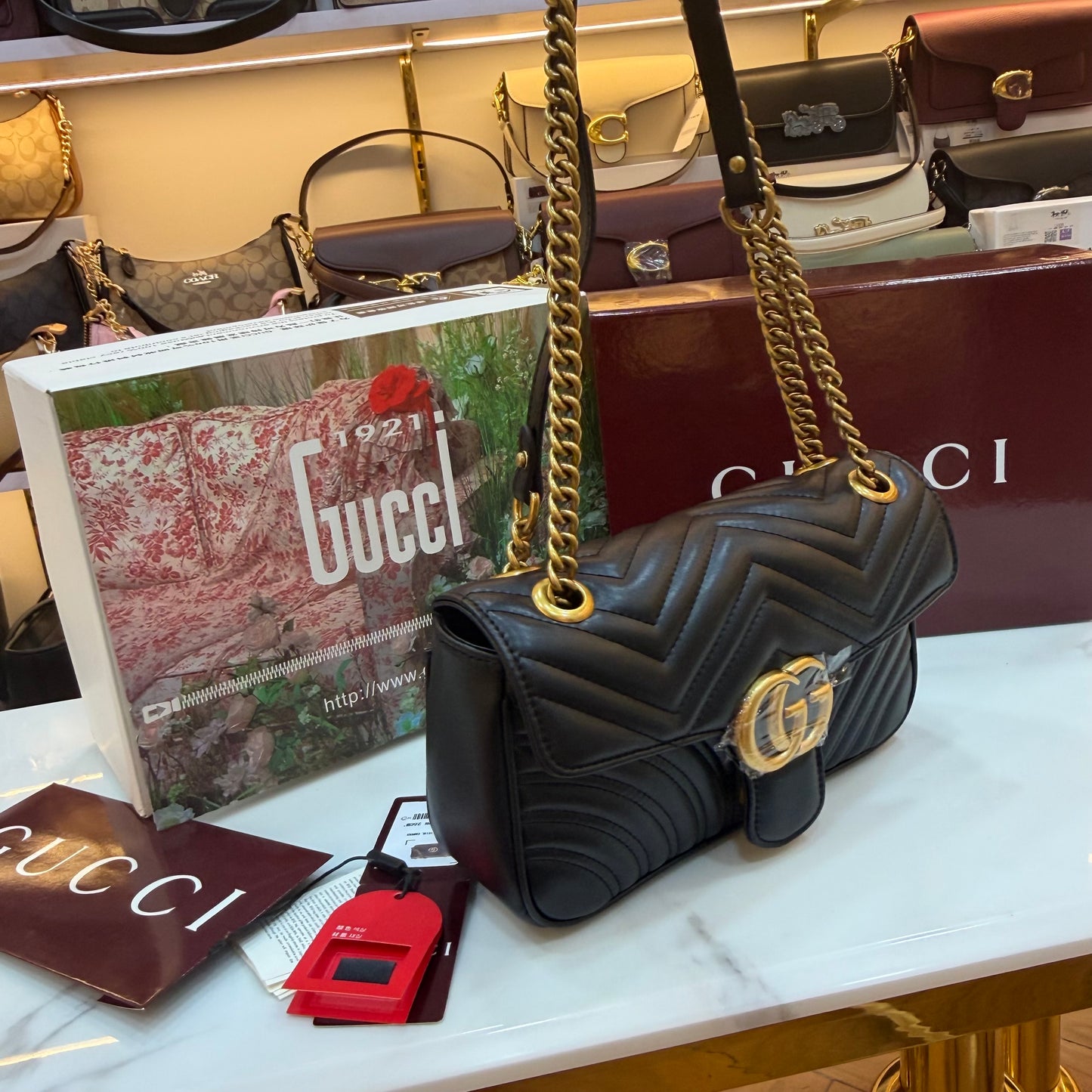 GG Marmont Sling/Shoulder Bag- Black