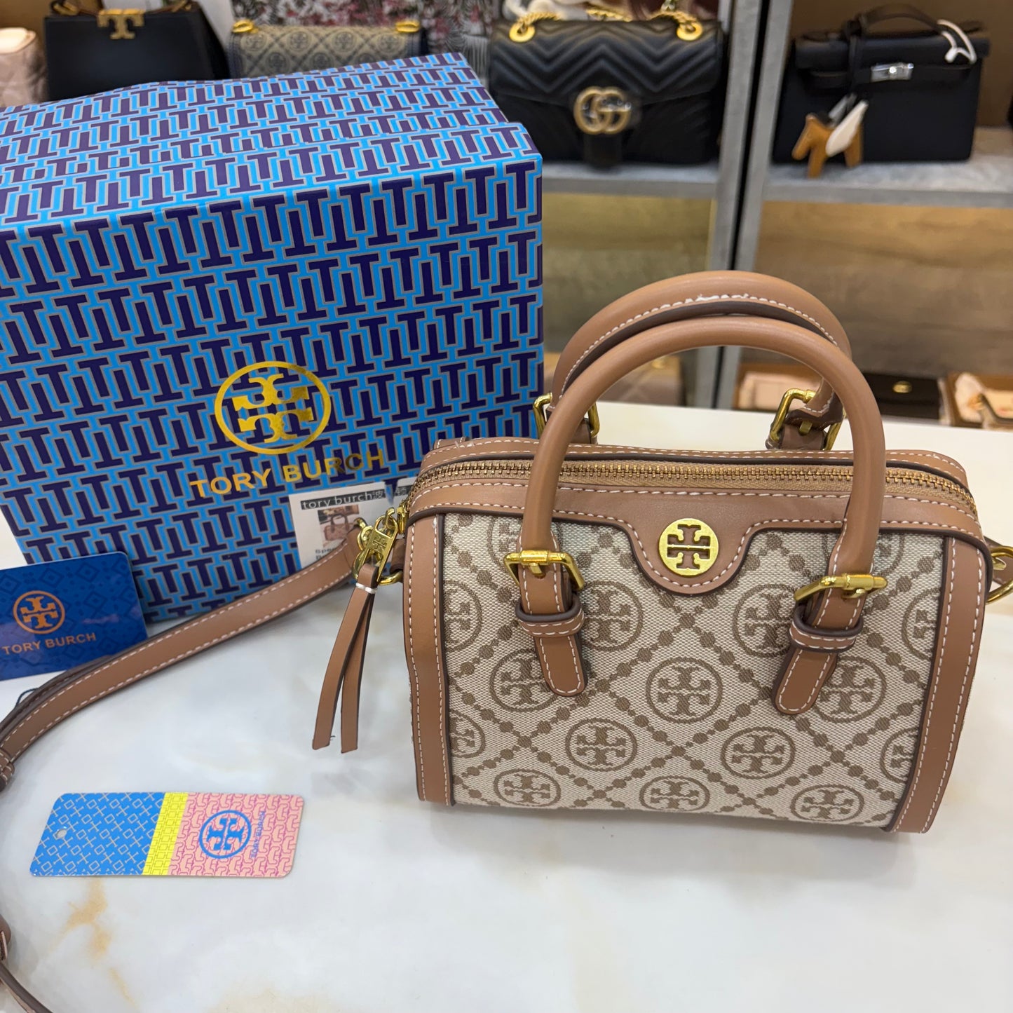 TB Monogram Speedy - Apricot Colour