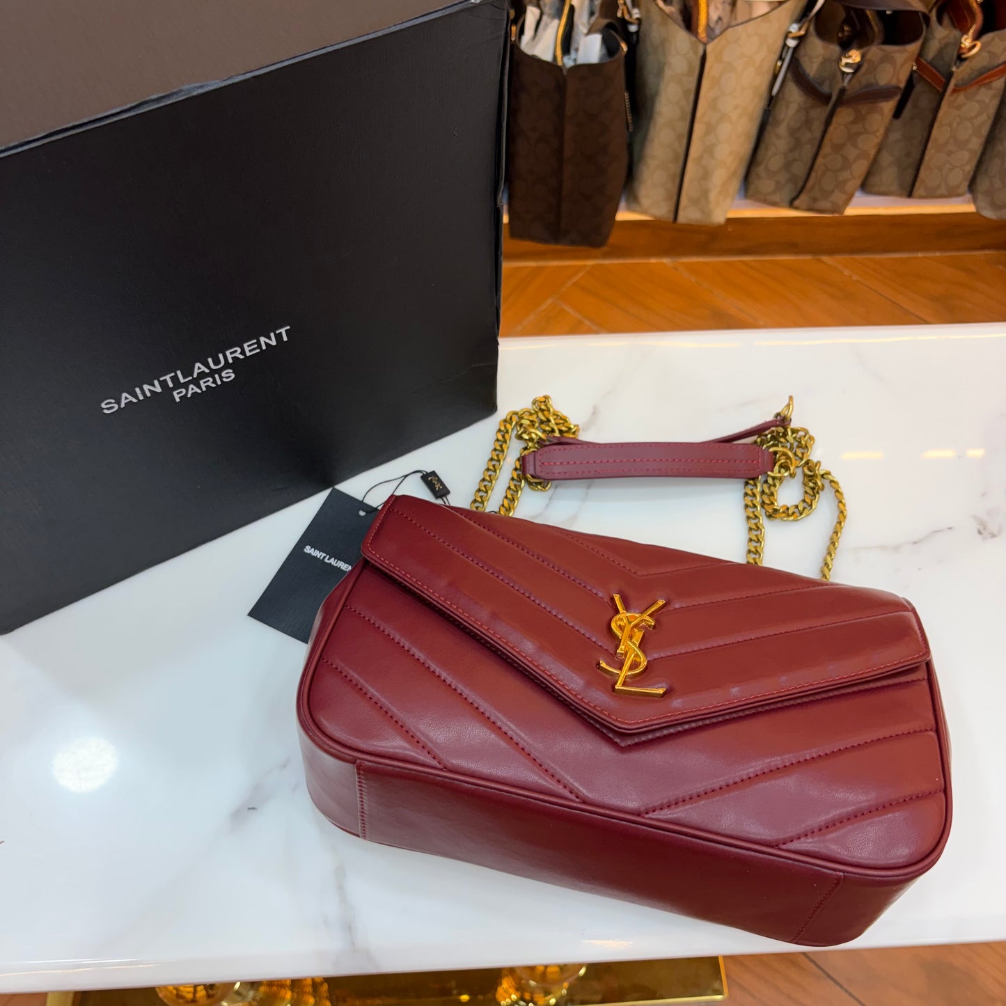YSL Loulou Shoulder Bag - Red