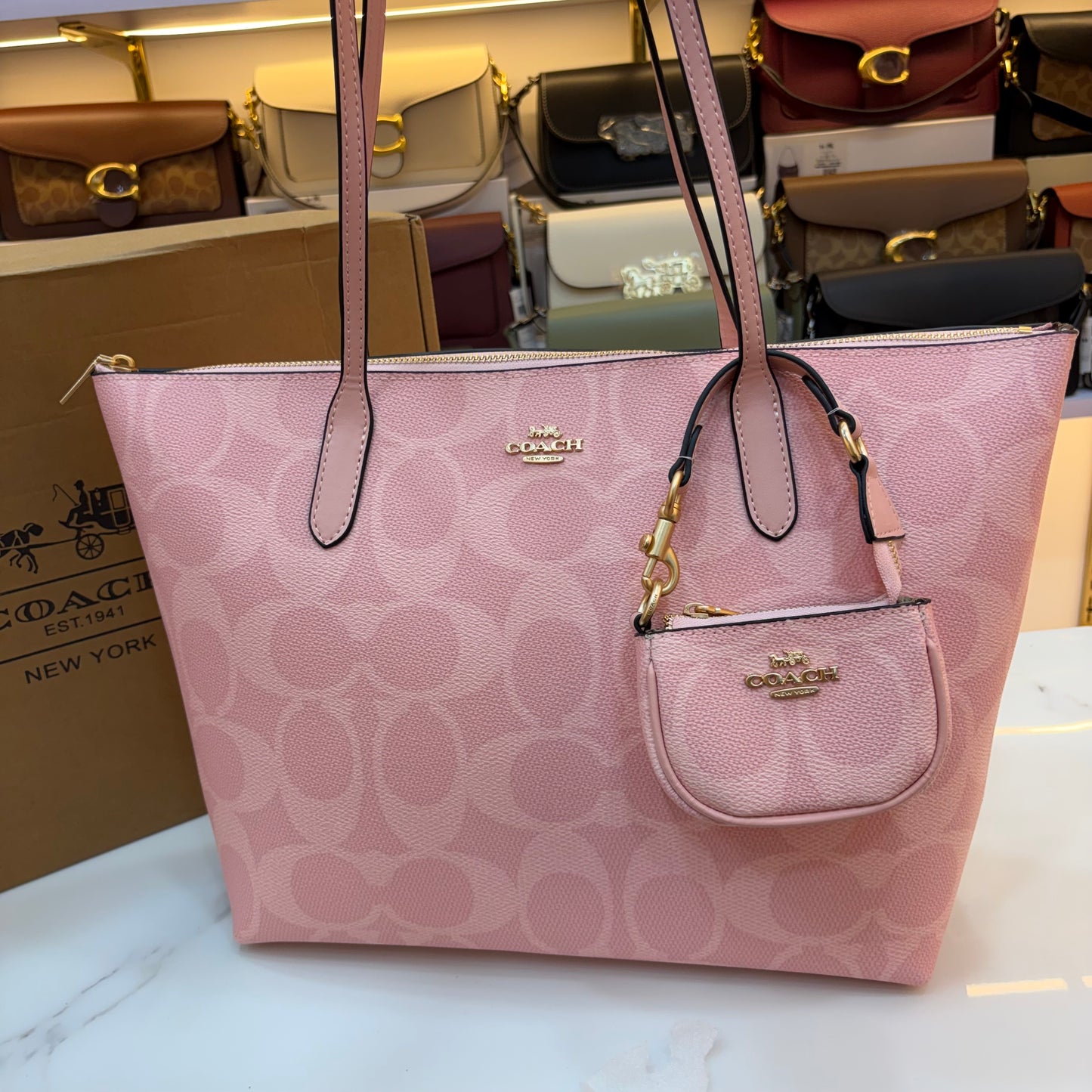 COCH CITY TOTE BAG - Pink