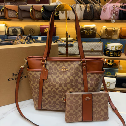 Coch Premium Tote With Wallet - Signature Colour