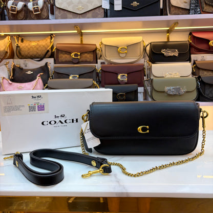 COCH Brook Flap Chain Bag - Black