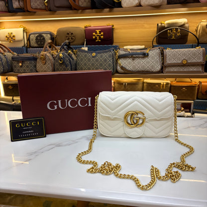 GG Mini Marmont - White (Ultra Premium)