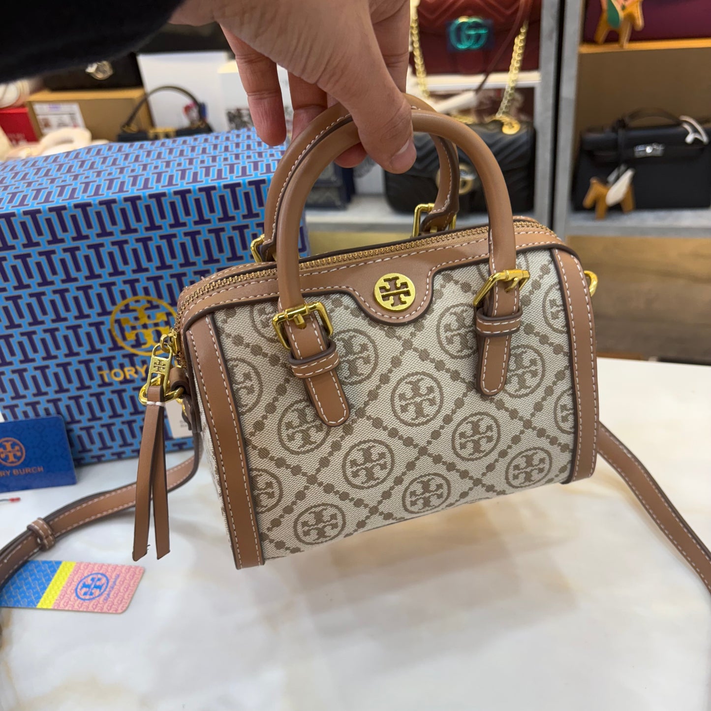 TB Monogram Speedy - Apricot Colour