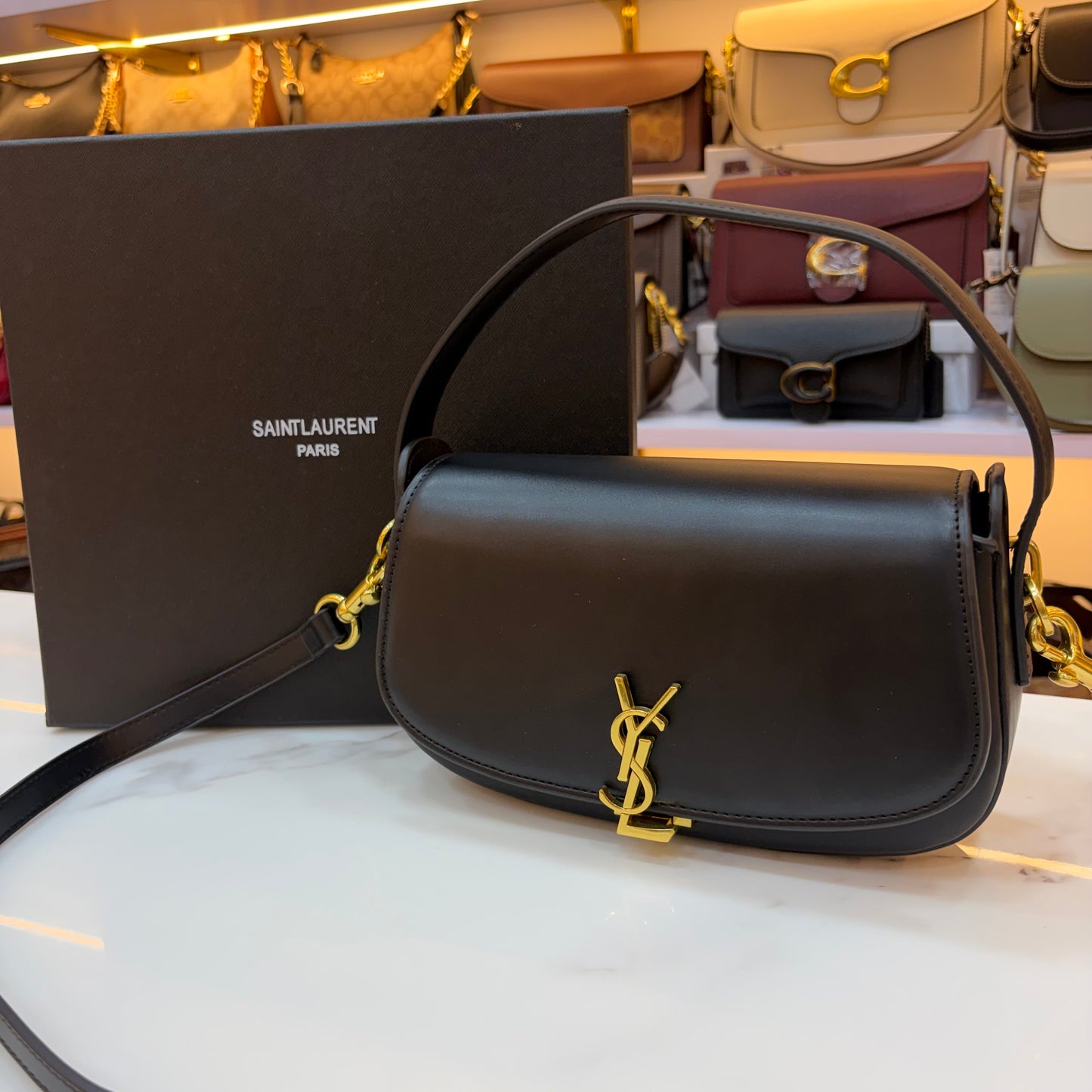 YSL Voltaire Handbag - Black