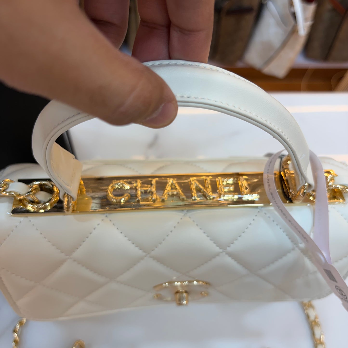 CHNL Flap Top Handle - White