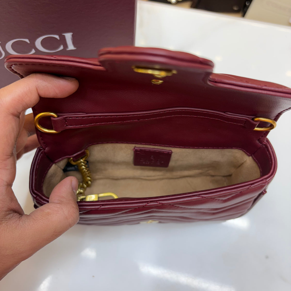 GG Mini Marmont - Wine (Ultra Premium)