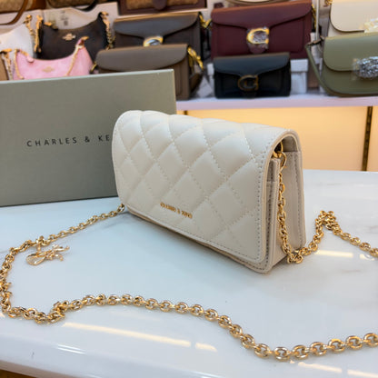 CNK Arrietty Quilted Sling Bag - White