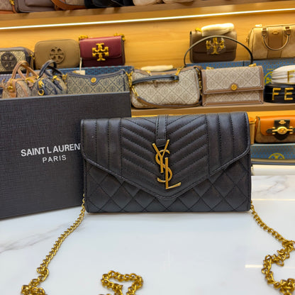YSL Clutch Sling - Black