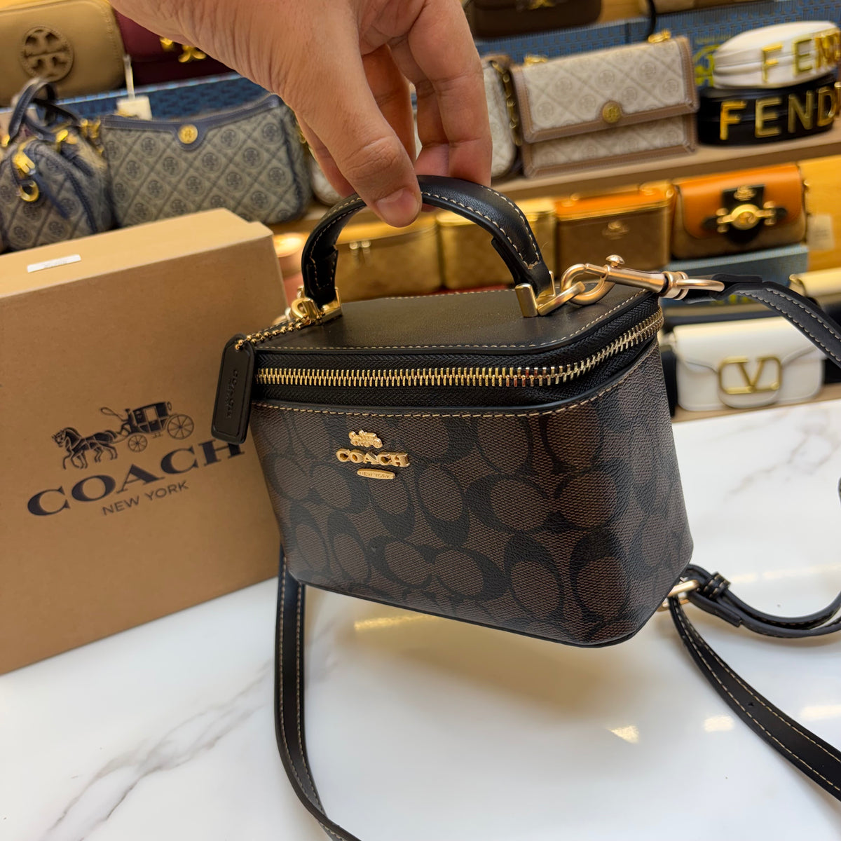 Coch Rainer Crossbody Bag - Coffee Colour