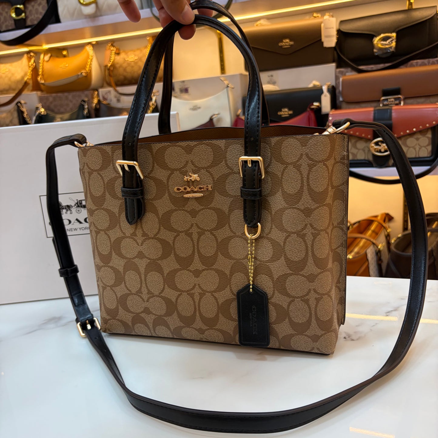COCH MOLLIE Handbag - Medium (Apricot Black)
