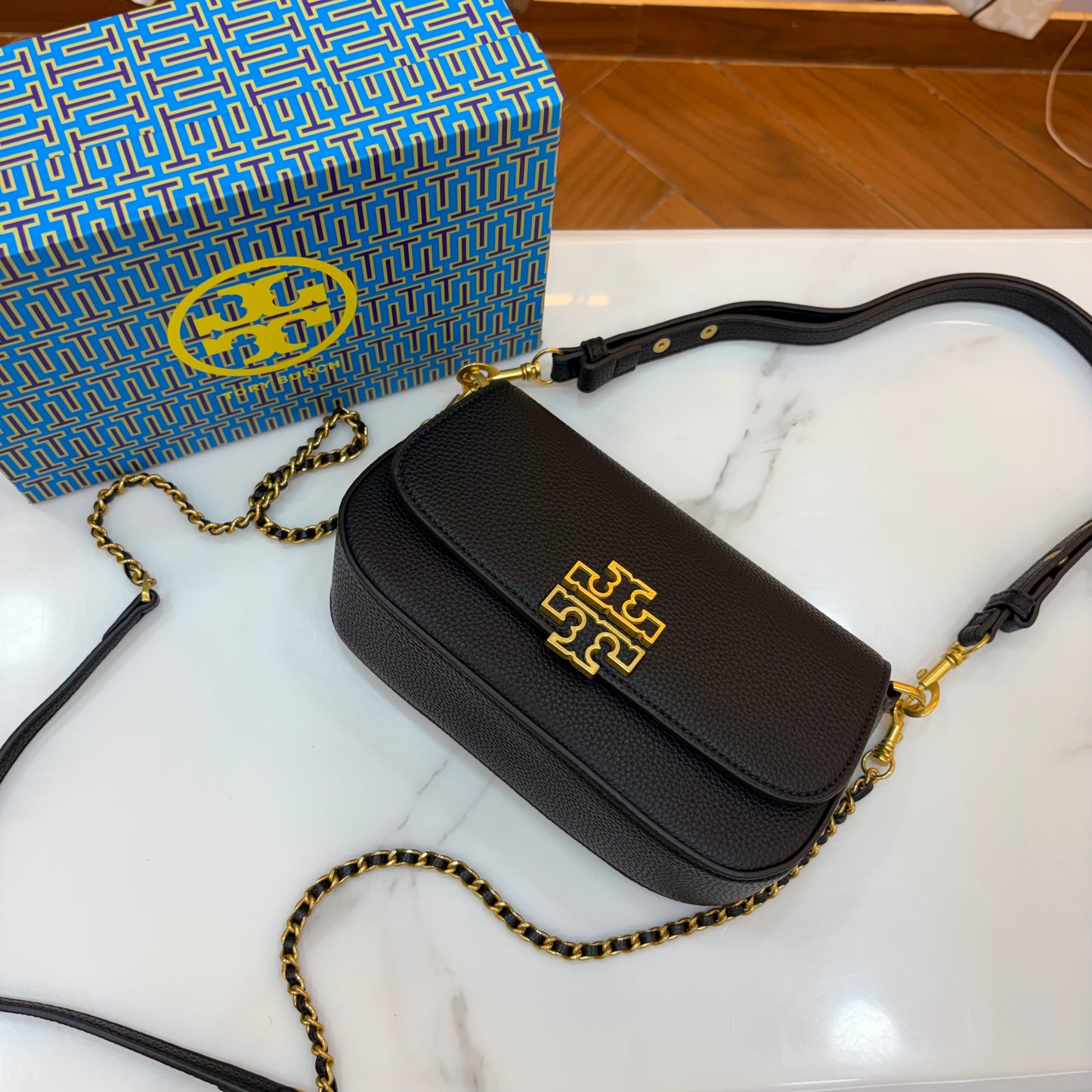 TB Britten Convertible Crossbody Bag - Black