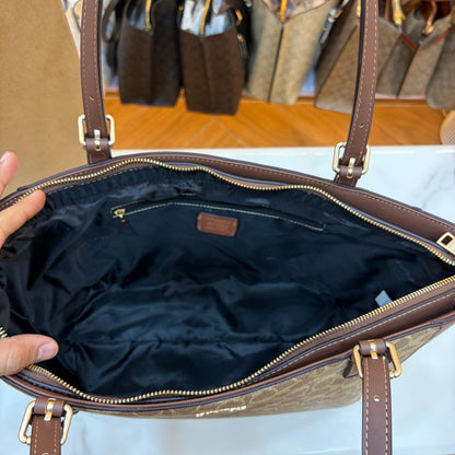 COCH Zip Top Tote Bag - Apricot Coffee