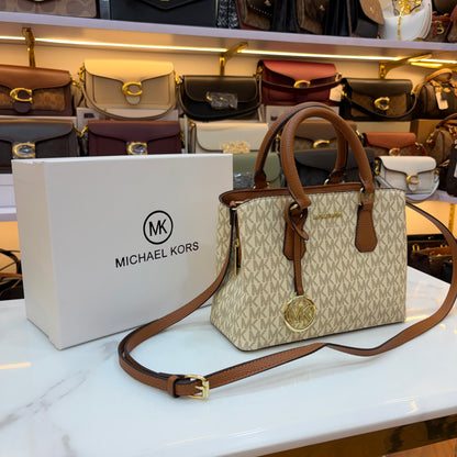 MK Sheila Medium Satchel - White