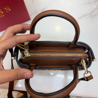 GUS Anadela Satchel Bag - Monogram Print