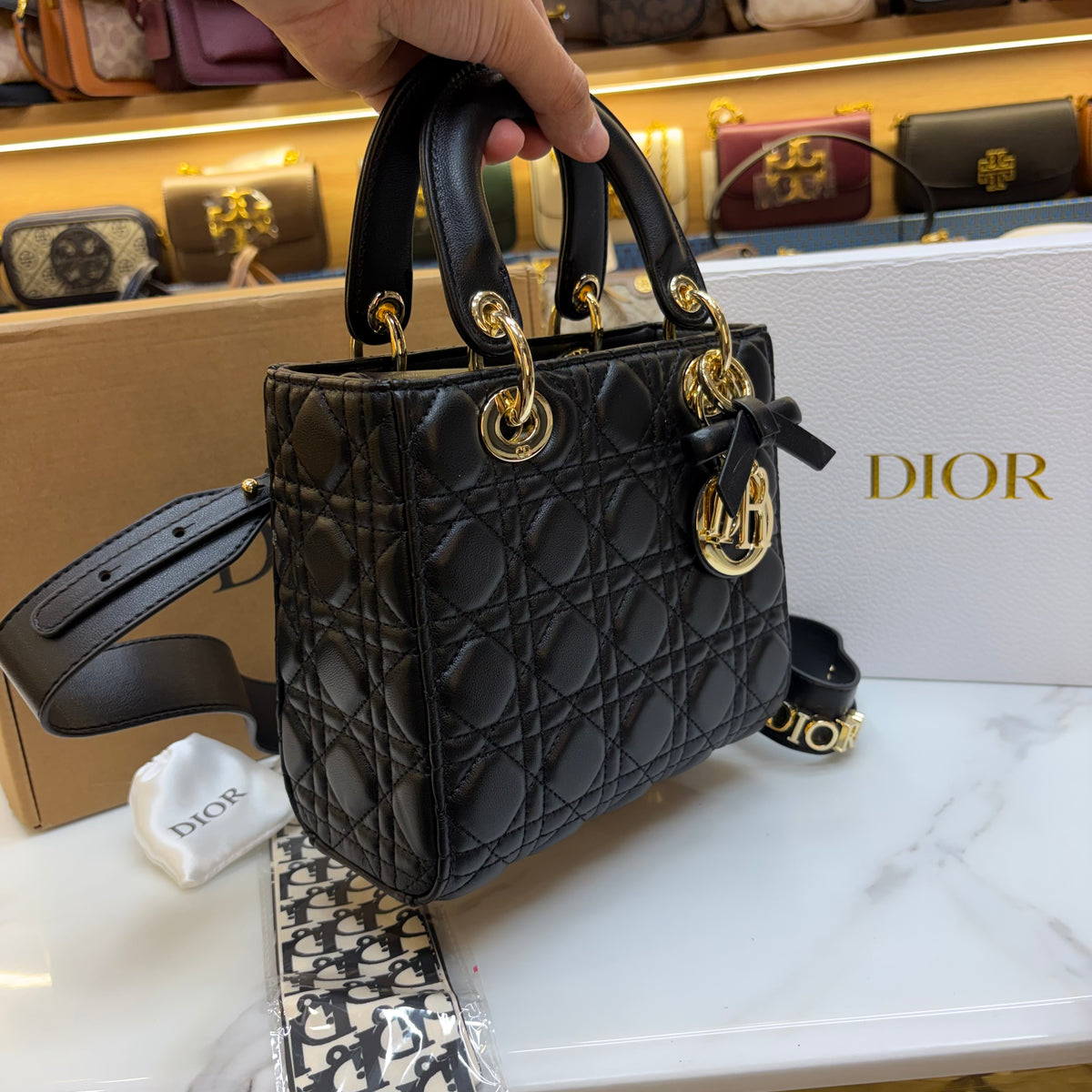 CD Lady D Handbag - Black