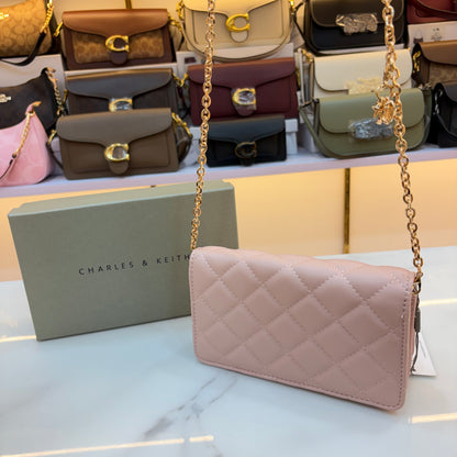 CNK Arrietty Quilted Sling Bag - Pink
