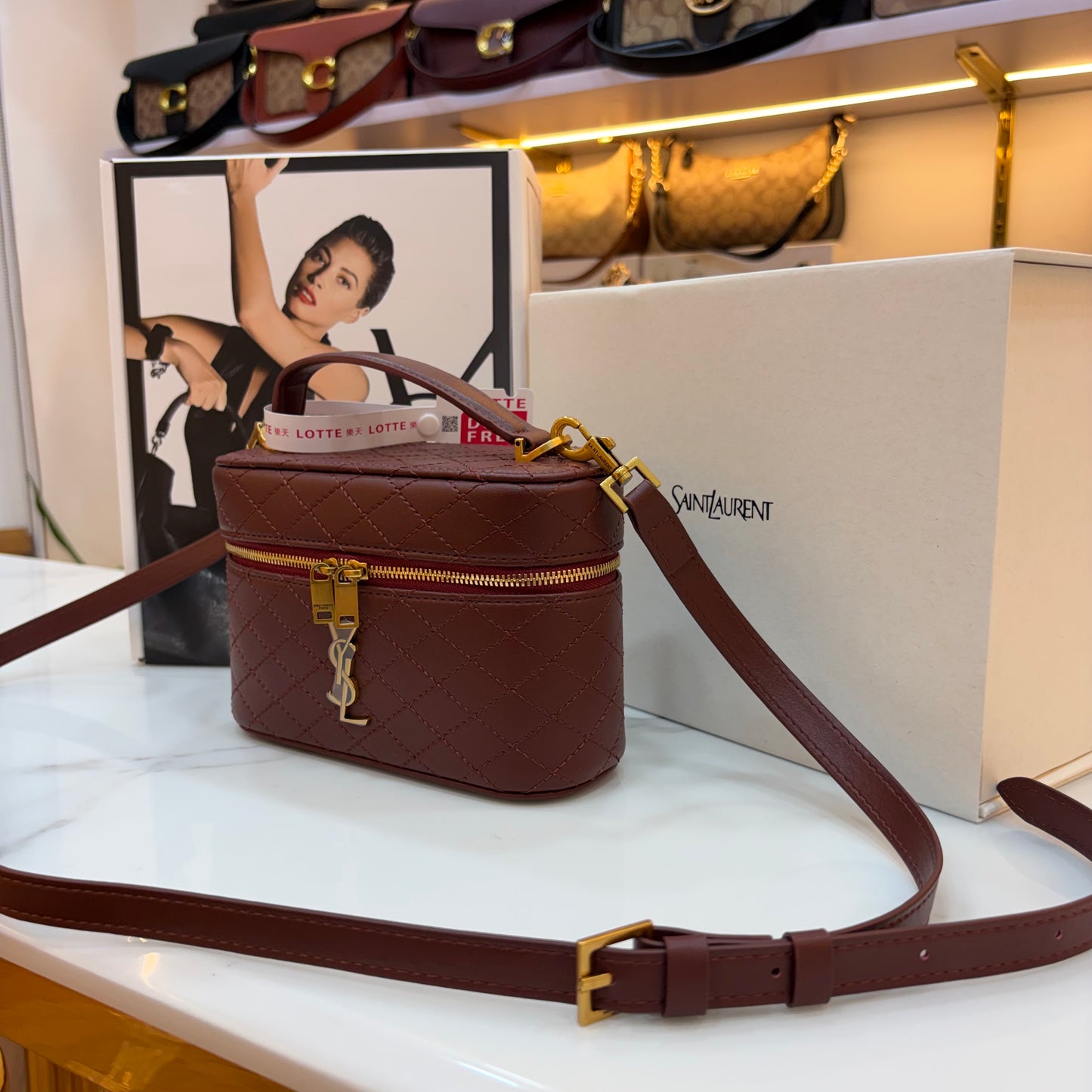 YSL Gabby Vanity Bag - Wine