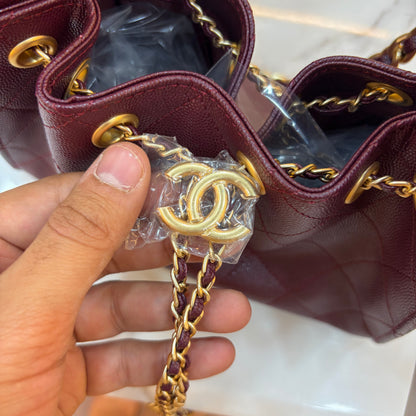 Chanel 25 Small Handbag - Wine