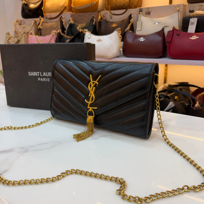YSL Clutch Sling - Black
