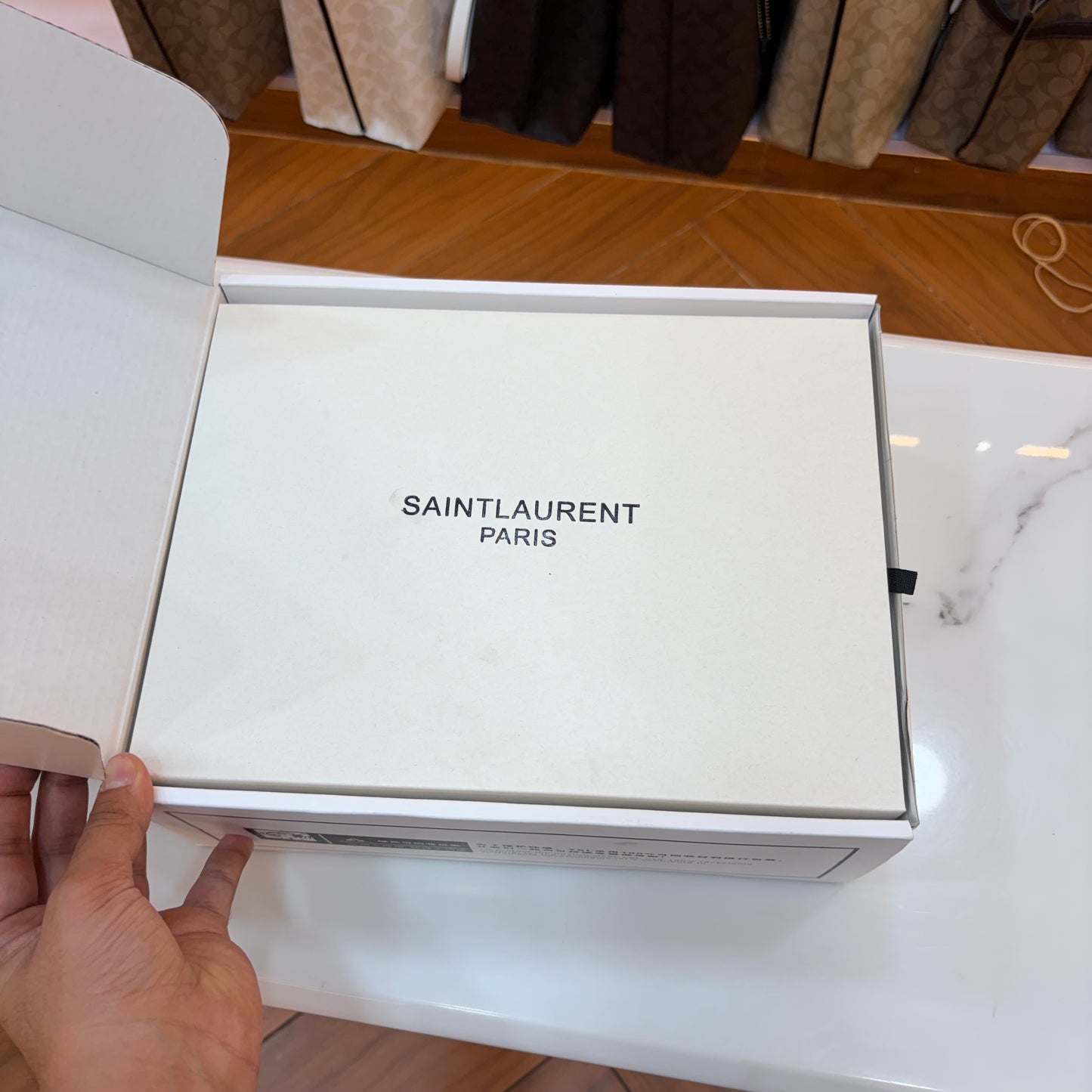 YSL Black Monogram College Leather Satchel