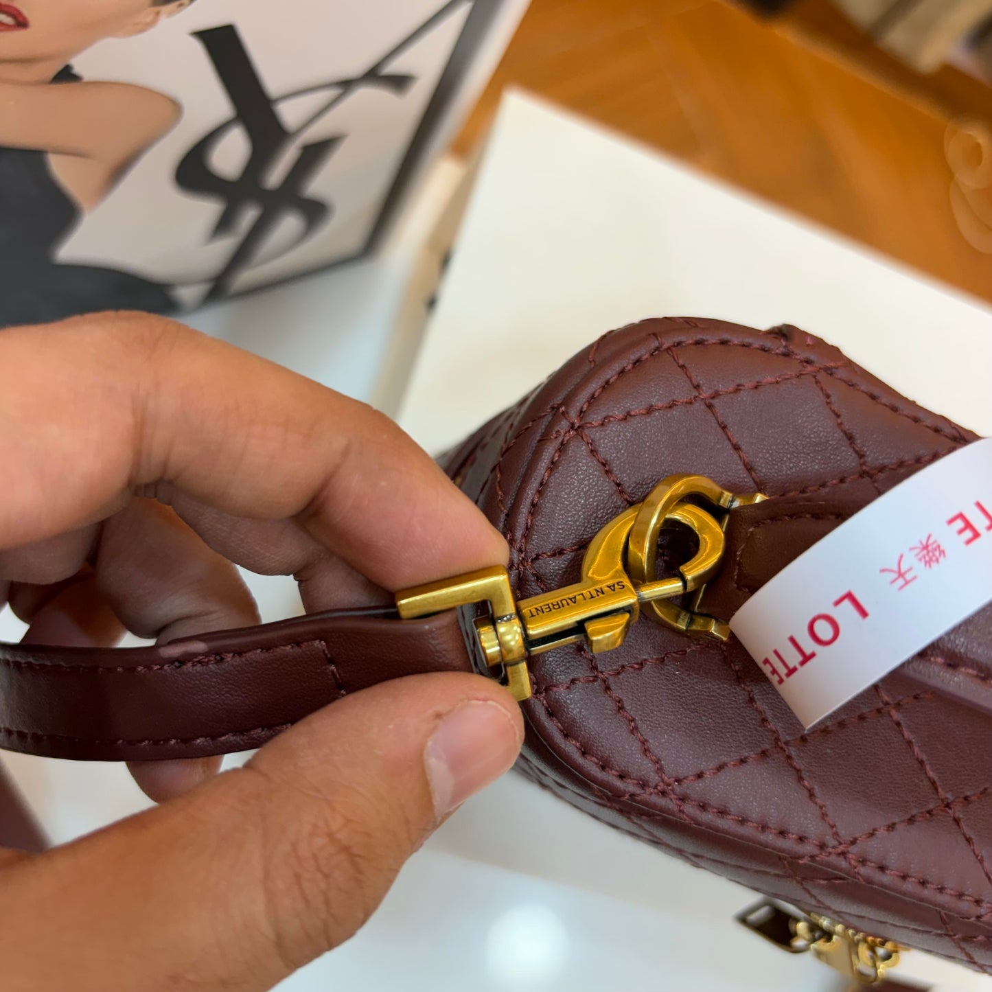 YSL Gabby Vanity Bag - Wine