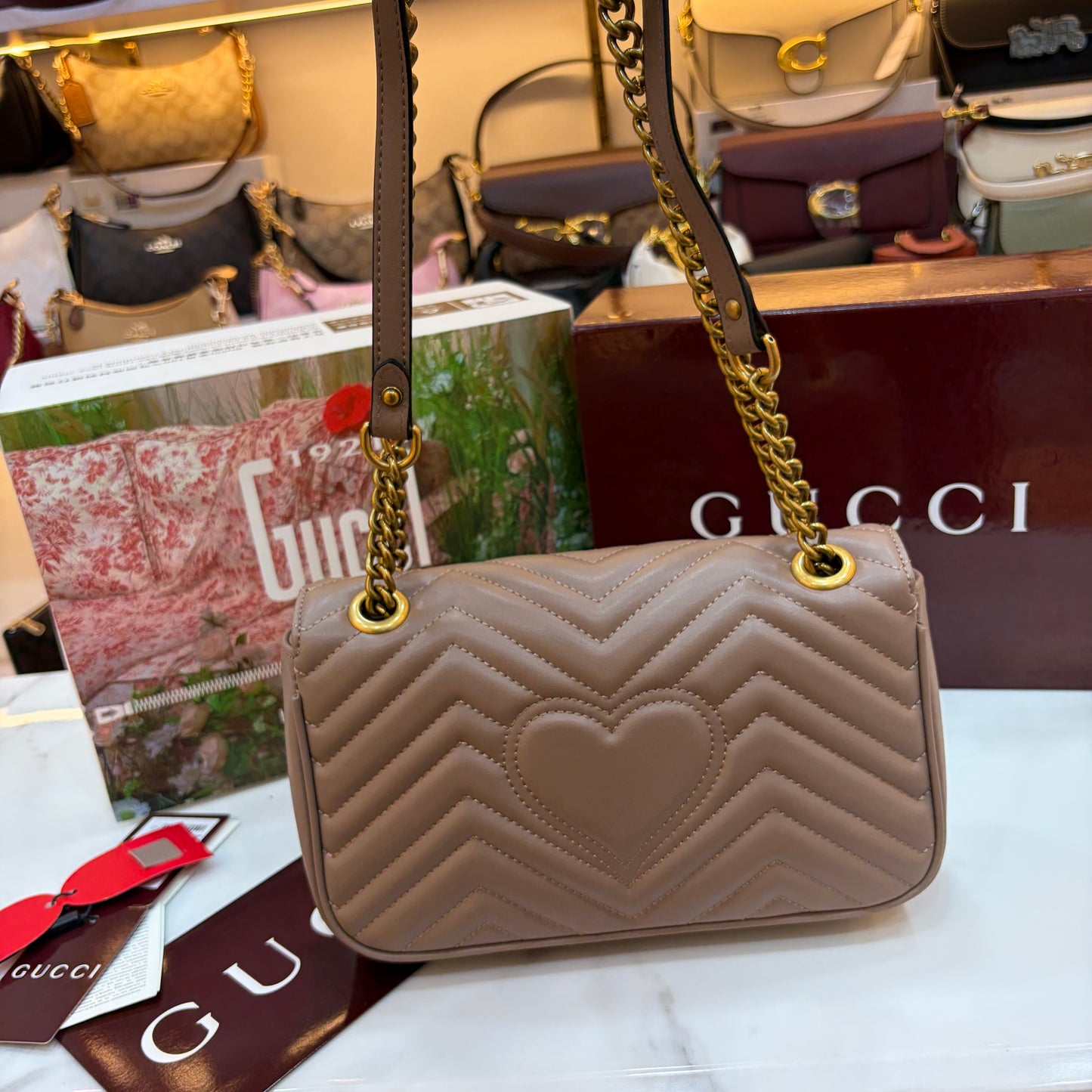 GG Marmont Sling/Shoulder Bag- Beige