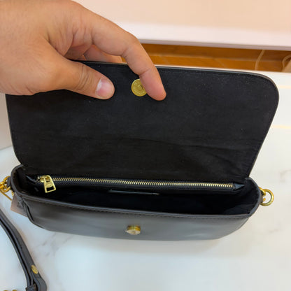 COCH Brook Flap Chain Bag - Black