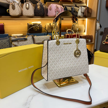 MK Cynthia Satchel - White
