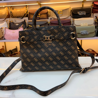 GUS Arlena Girlfriend Satchel - Black Monogram