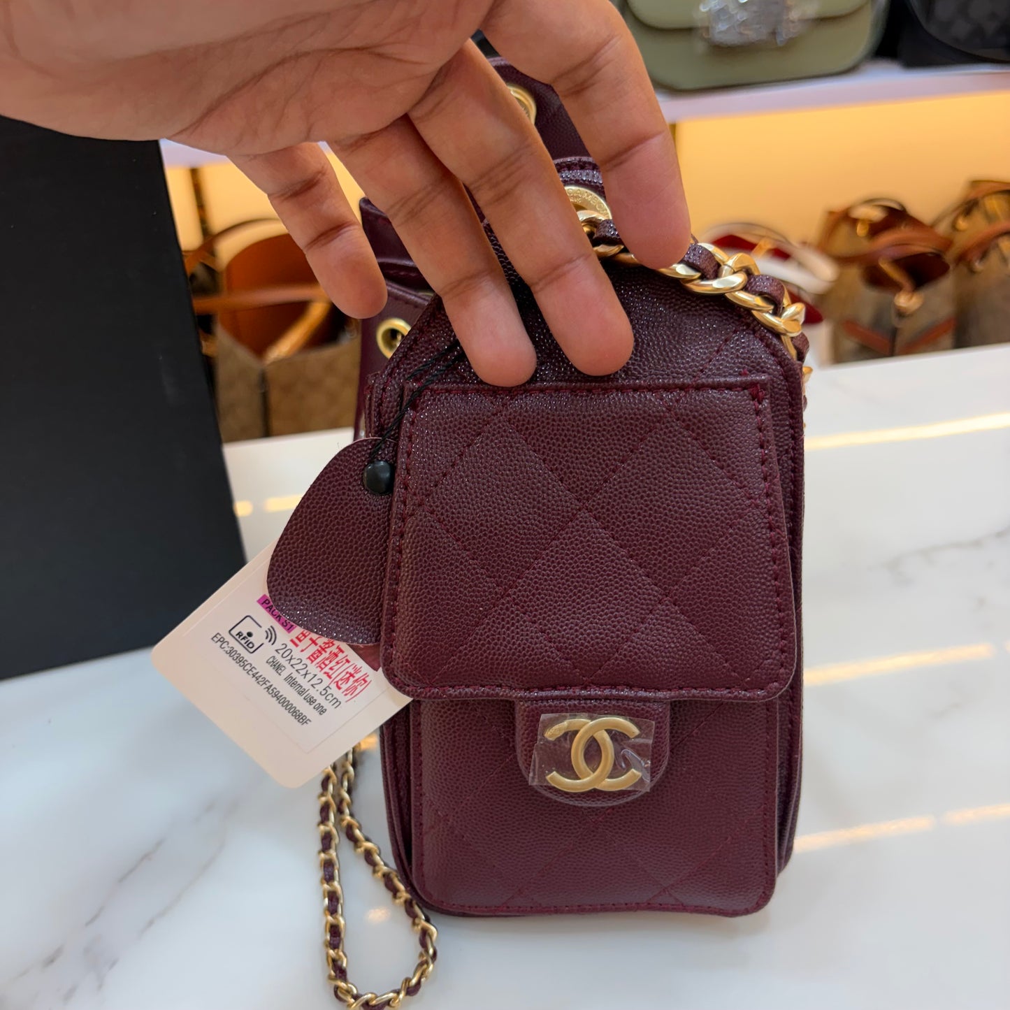 Chanel 25 Small Handbag - Wine