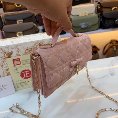 My CD Mini Bag Pink Cannage Leather