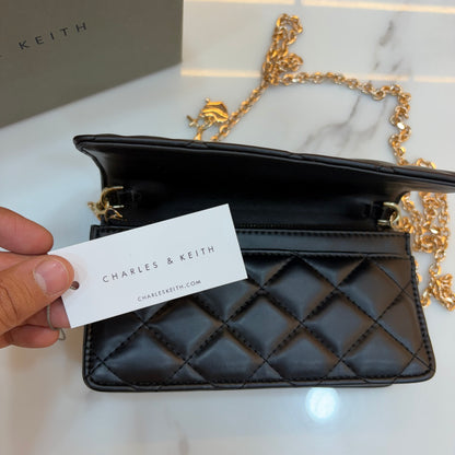 CNK Arrietty Quilted Sling Bag - Black