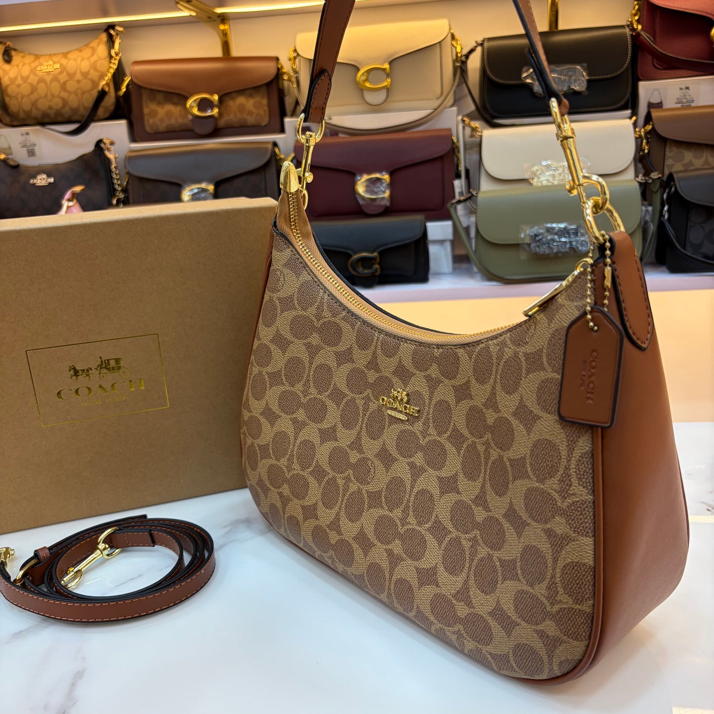 COCH TERI HOBO Shoulder/Sling Bag - Light Apricot
