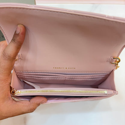 CNK Arrietty Quilted Sling Bag - Pink