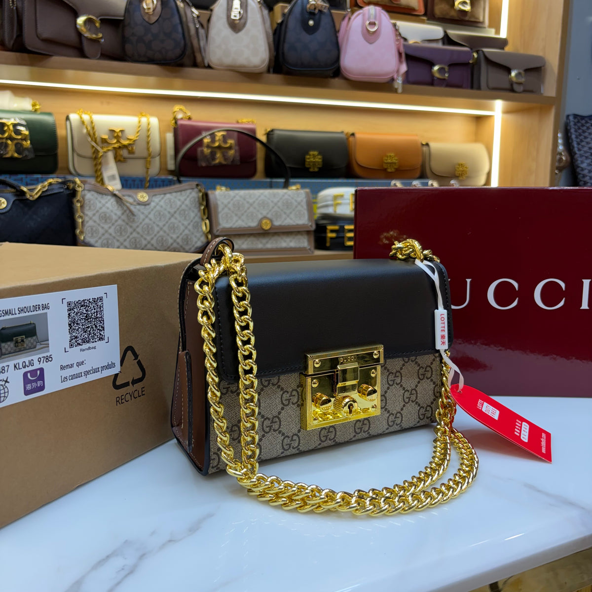 GG Padlock Shoulder/Sling Bag (Ultra Premium Double Box)