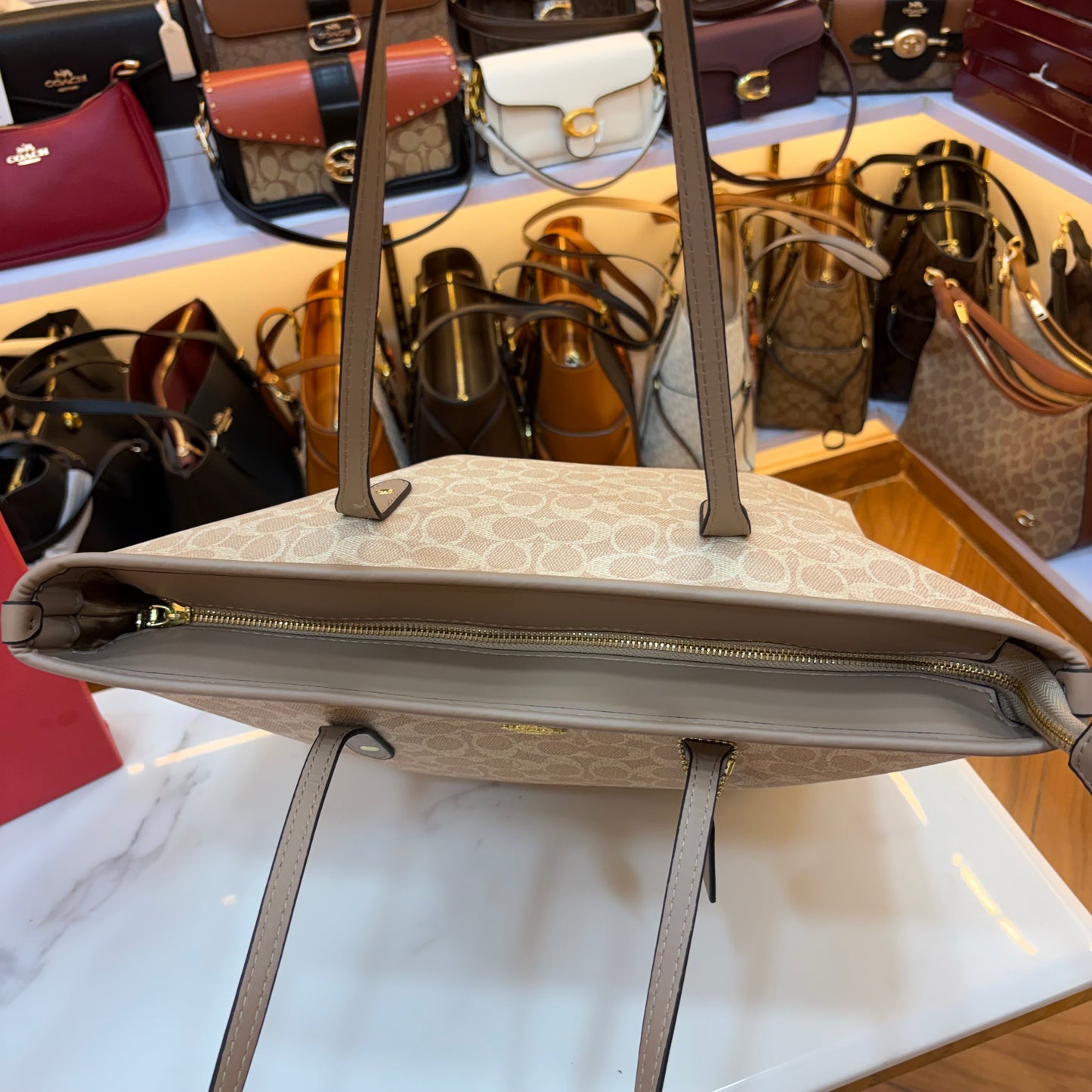 COCH Large Tote Bag - Light Apricot