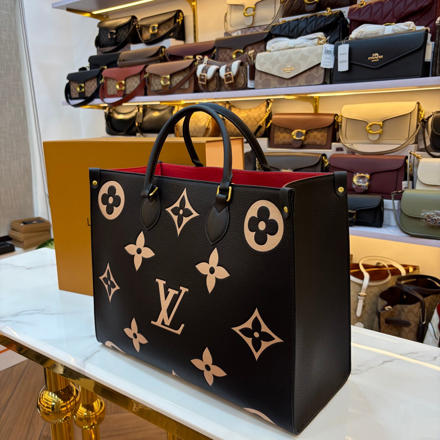 LVB 41cm OTG Large Tote Bag - Patent Black (Double Box Ultra Premium)