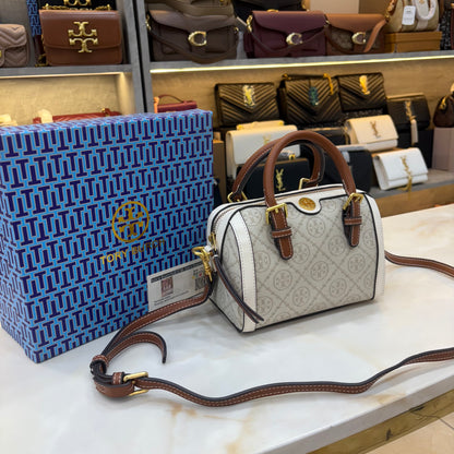 TB Monogram Speedy - White & Tan
