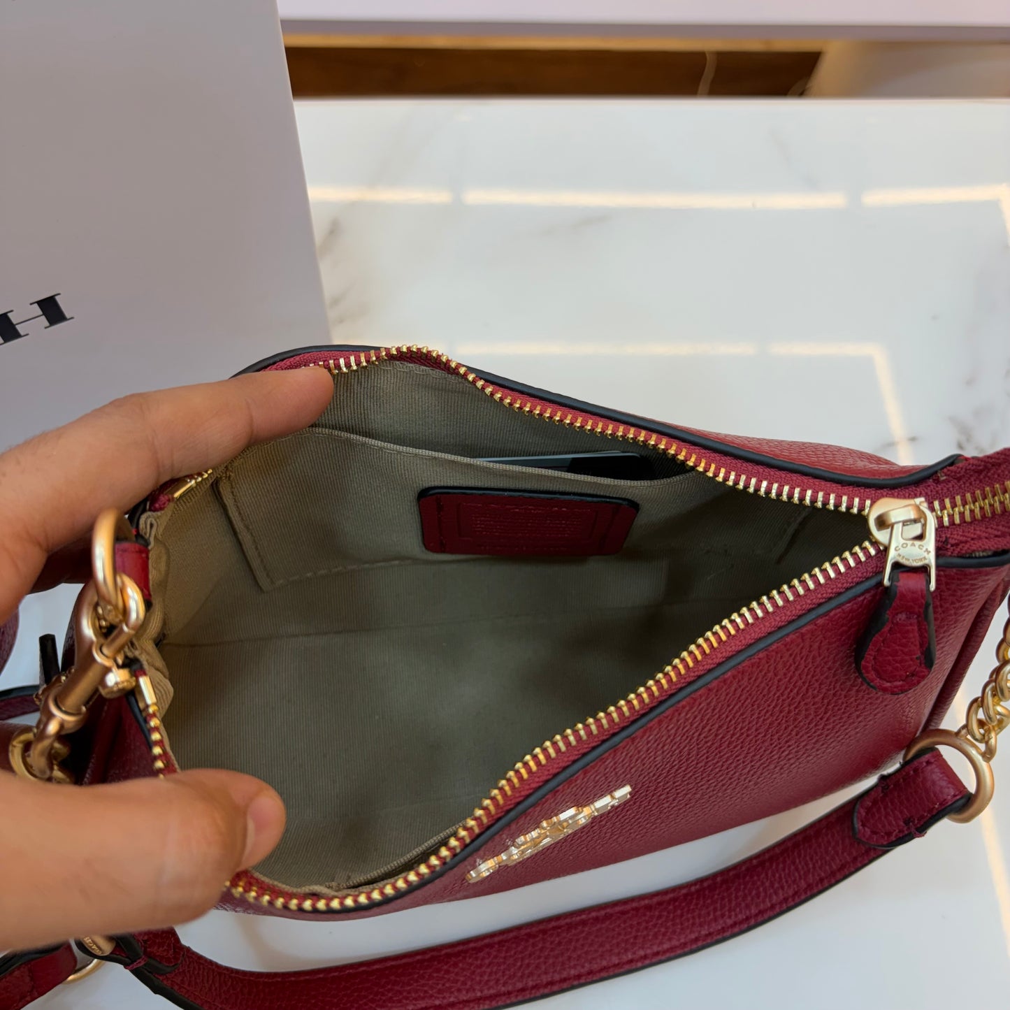 COCH TERI Sling/Shoulder Bag - Deep Red