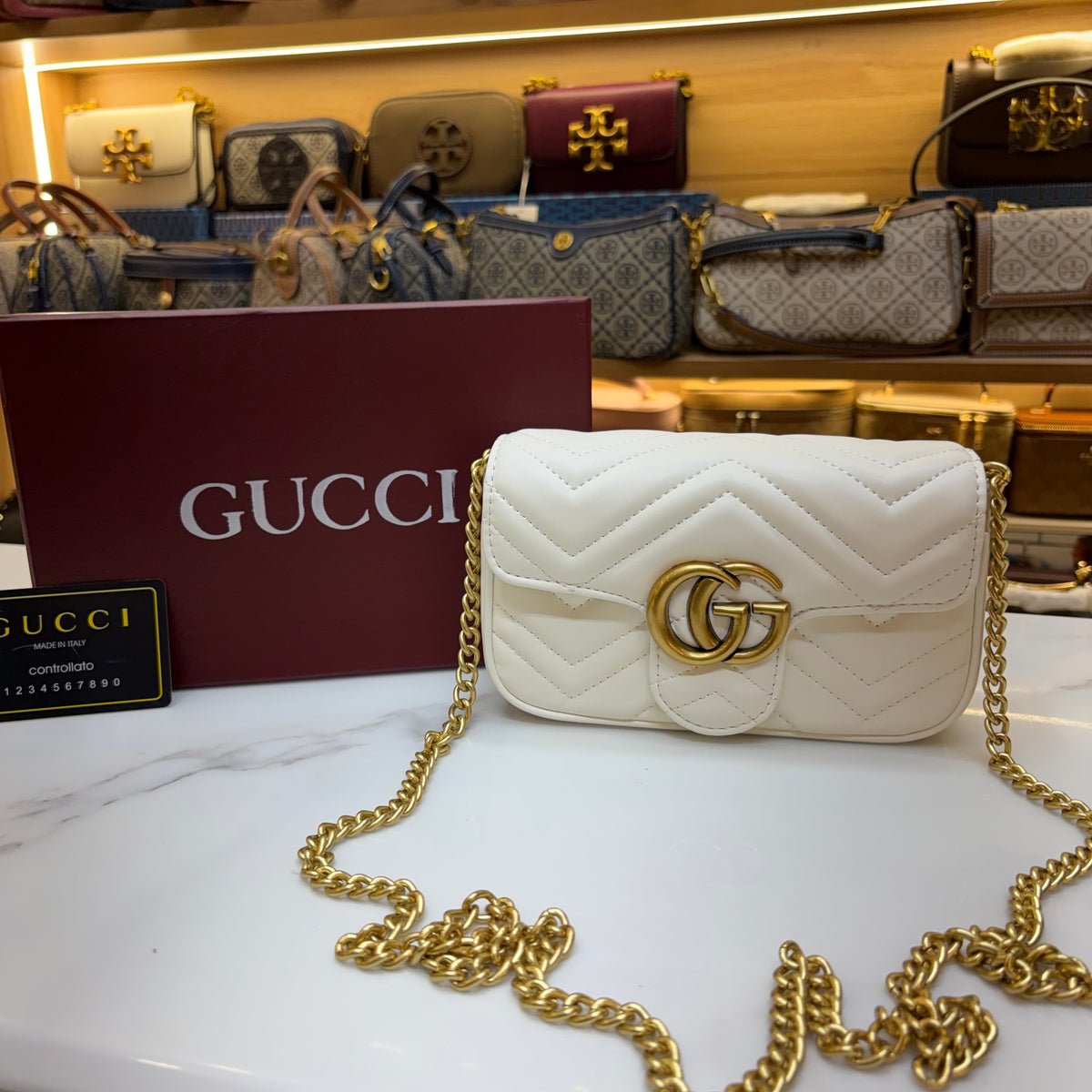 GG Mini Marmont - White (Ultra Premium)