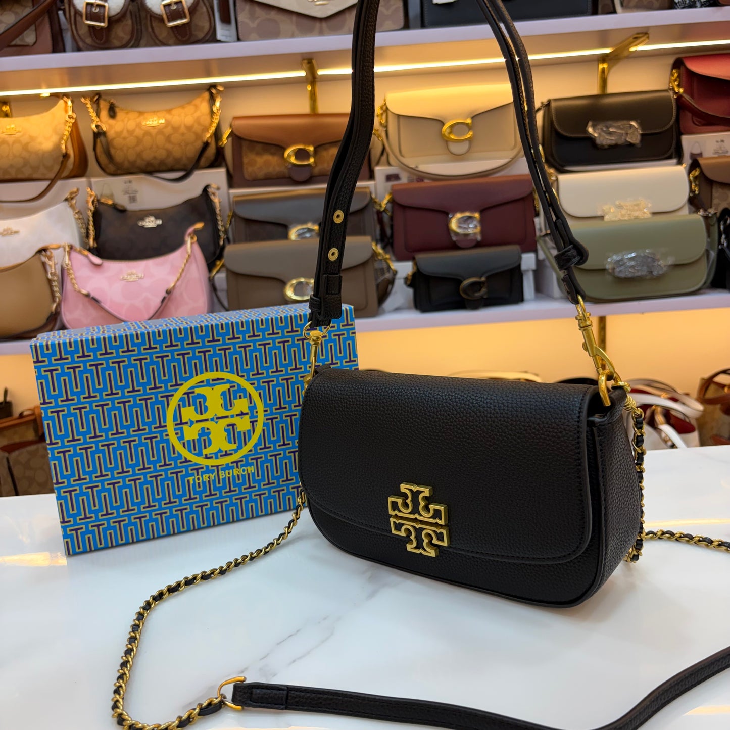 TB Britten Convertible Crossbody Bag - Black