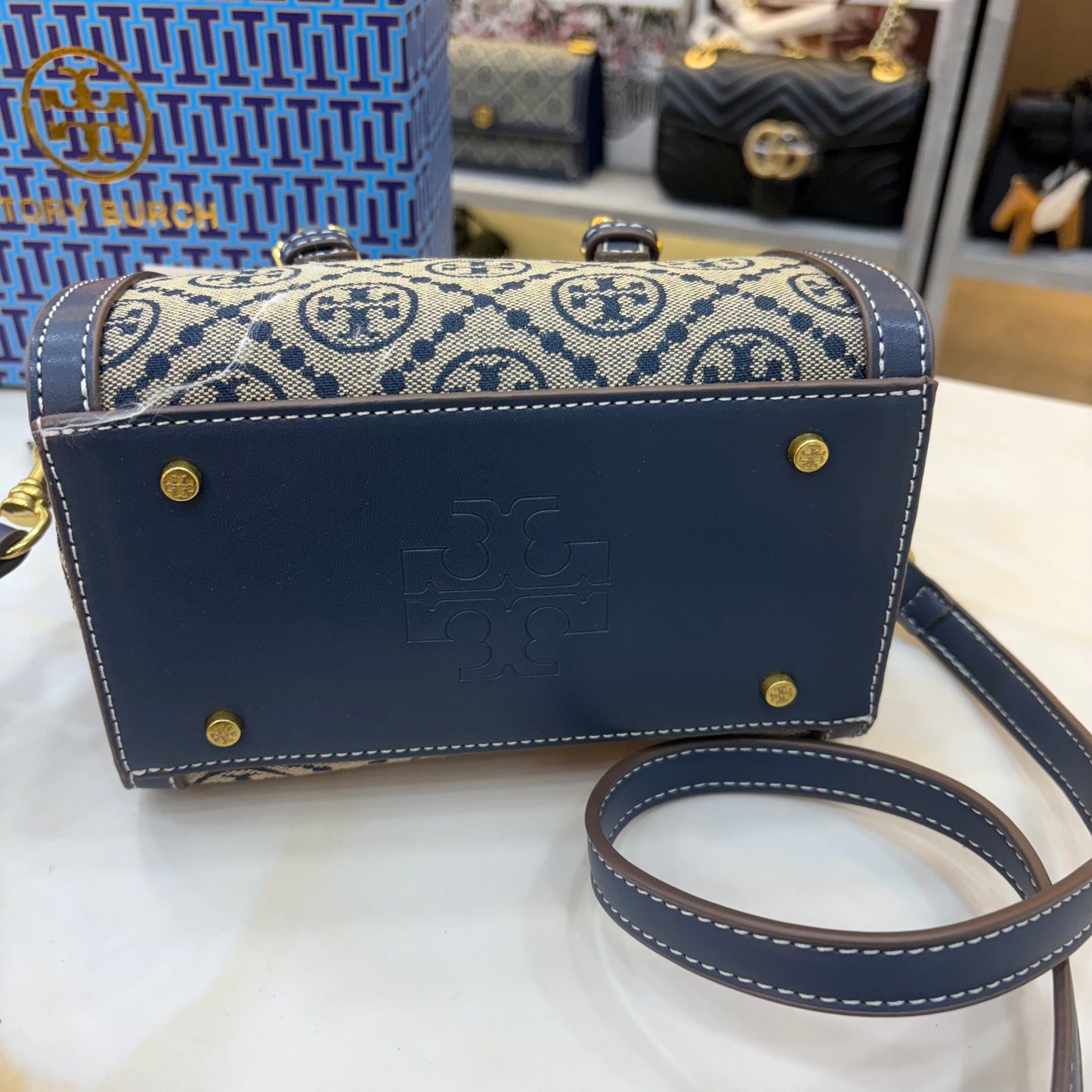 TB Monogram Speedy - Blue Colour