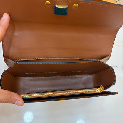 TB Eleanor Medium Croc Embossed Bag - Tan