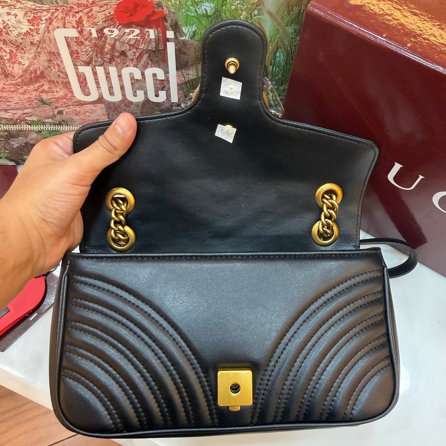 GG Marmont Sling/Shoulder Bag- Black
