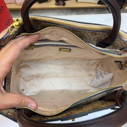 Guess Ginevra Elite Satchel - Monogram Print
